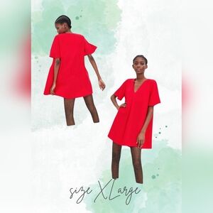 Zara A Line Dress Red